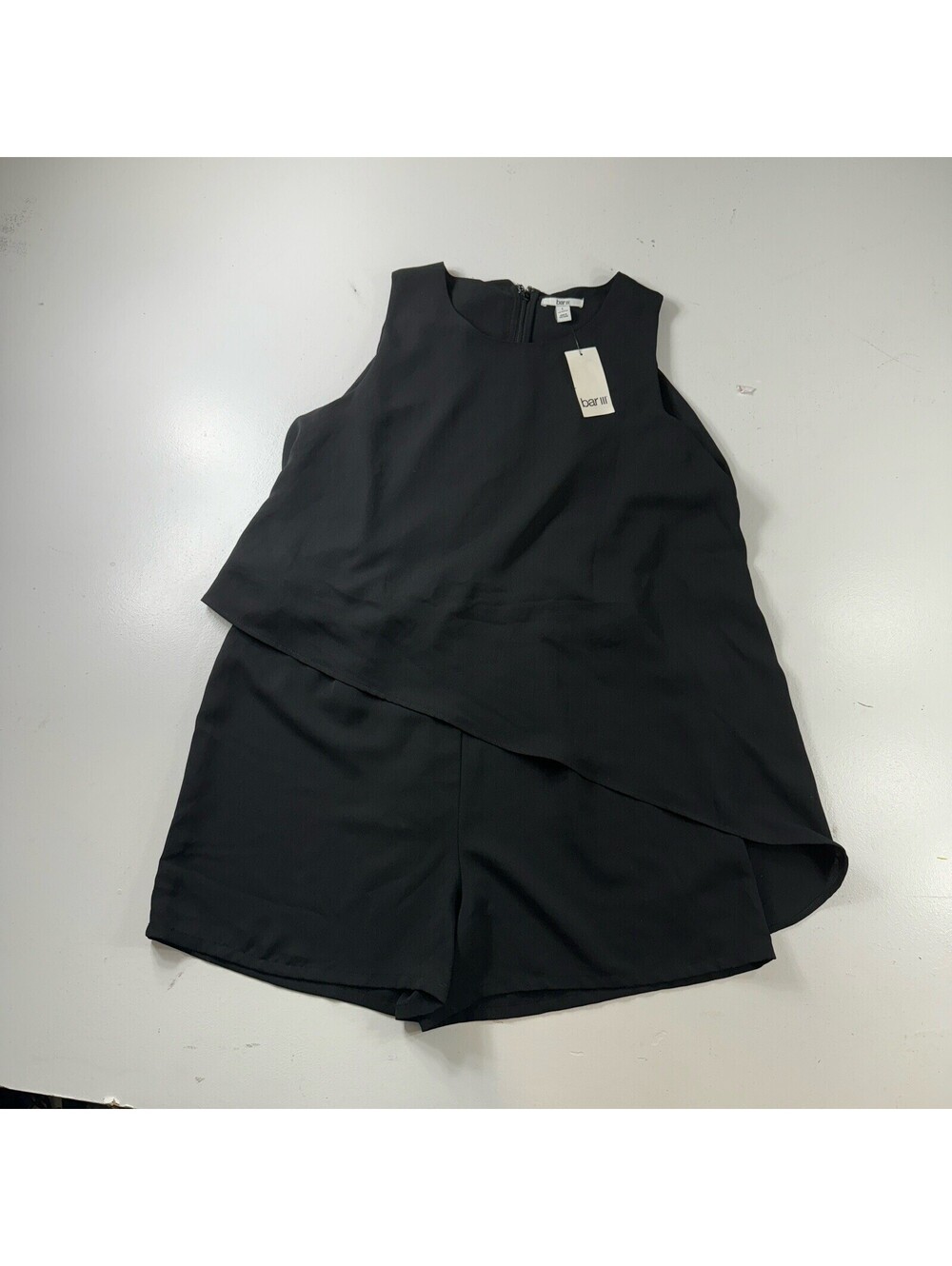 Bar III Romper Dress Black Flowy Women’s Size Large Brand New